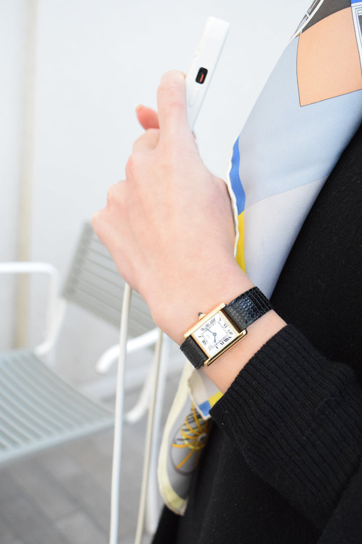 1970年代　タンクルイカルティエ　18Kゴールド　レディースSMサイズ