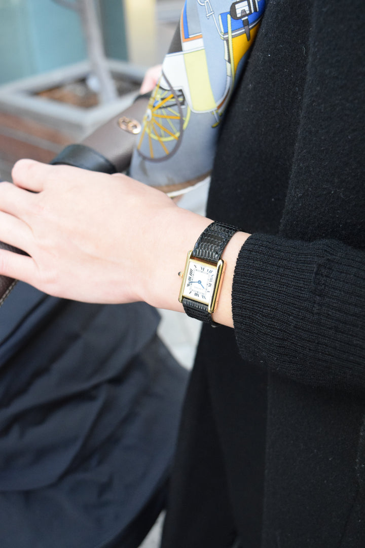 1970年代　タンクルイカルティエ　18Kゴールド　レディースSMサイズ