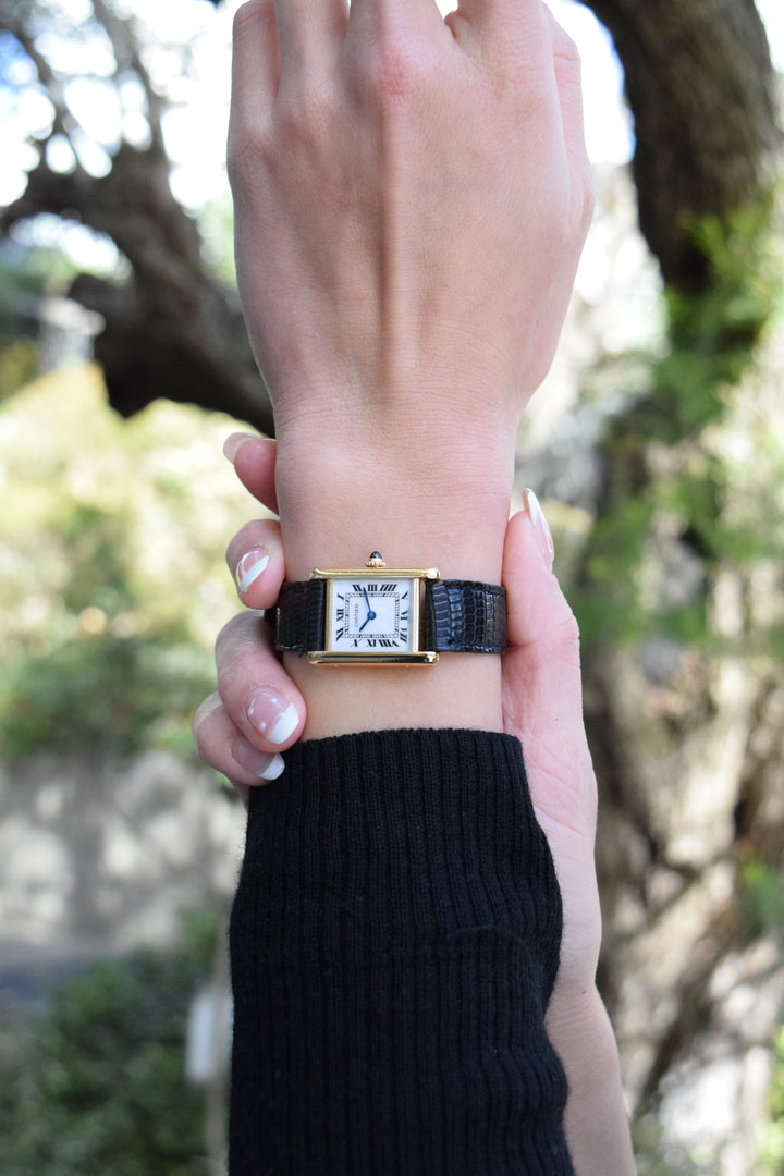 1970年代　タンクルイカルティエ　18Kゴールド　レディースSMサイズ