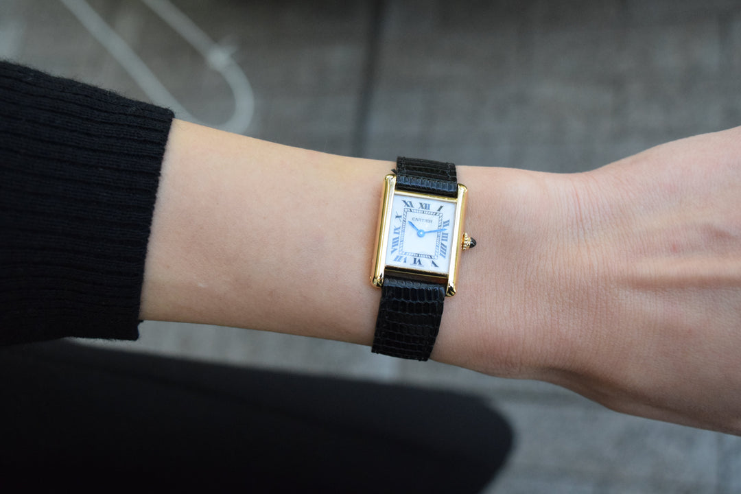 1970年代　タンクルイカルティエ　18Kゴールド　レディースSMサイズ