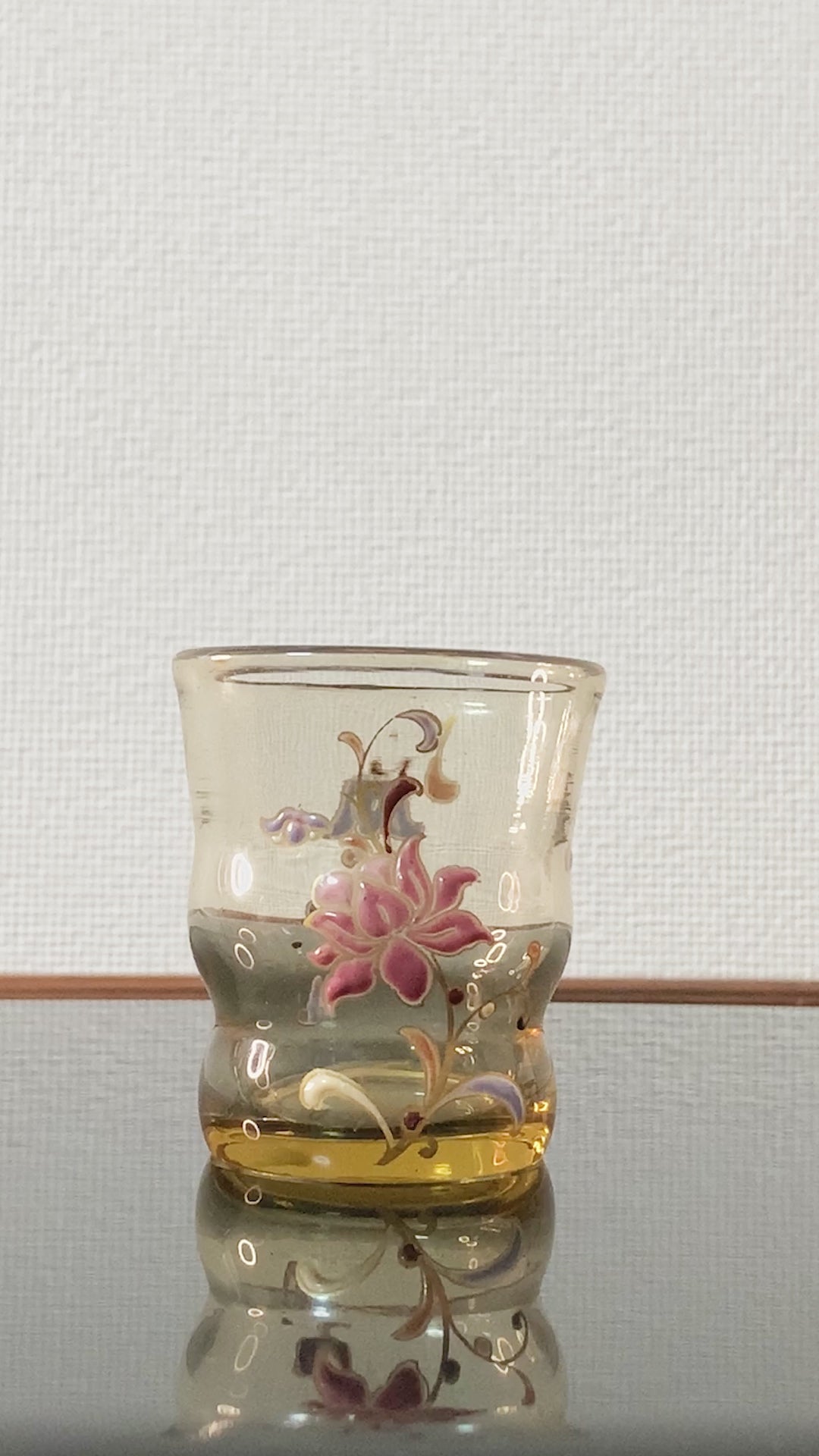 エミールガレ　初期作品　花紋リキュールグラス