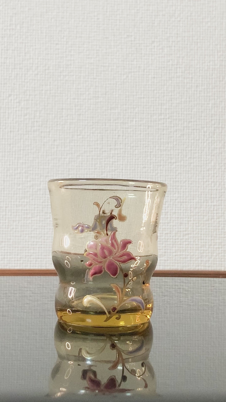 エミールガレ　初期作品　花紋リキュールグラス