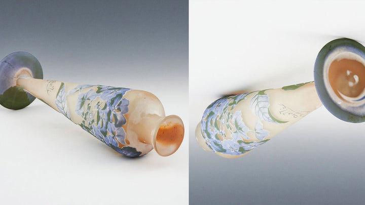 エミールガレ　紫陽花の花の幻想的な花瓶（スターガレ時代の作品）