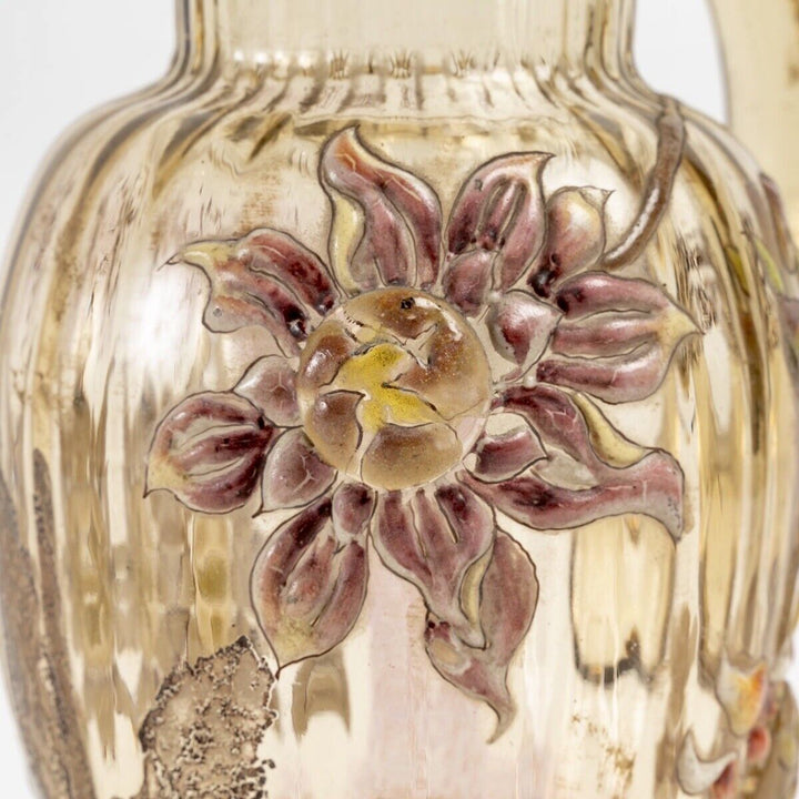 エミールガレ　初期作品　アプリカシオンのダリアの花の水差し