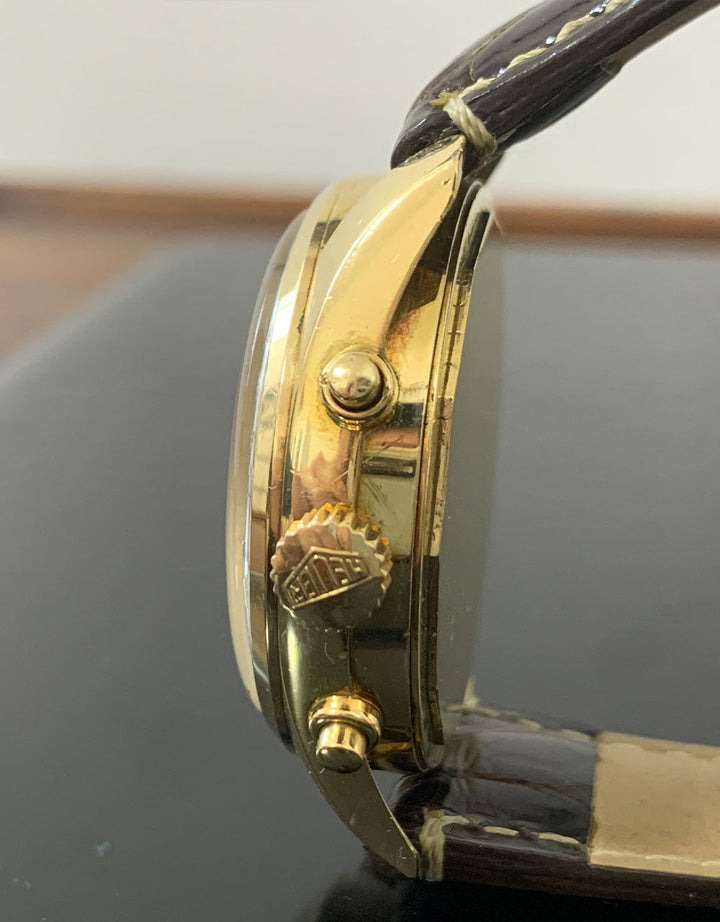 伝説のクロノグラフ ホイヤー ゴールデンアワー ムーンフェイズ Golden Hours Moon Phase Ref 721.208