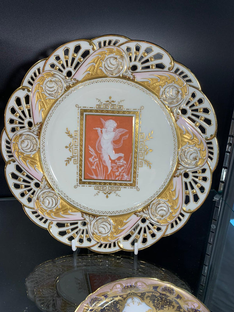 ミントン パテシュールパテ フルートを吹く天使の飾り皿（プレート）2