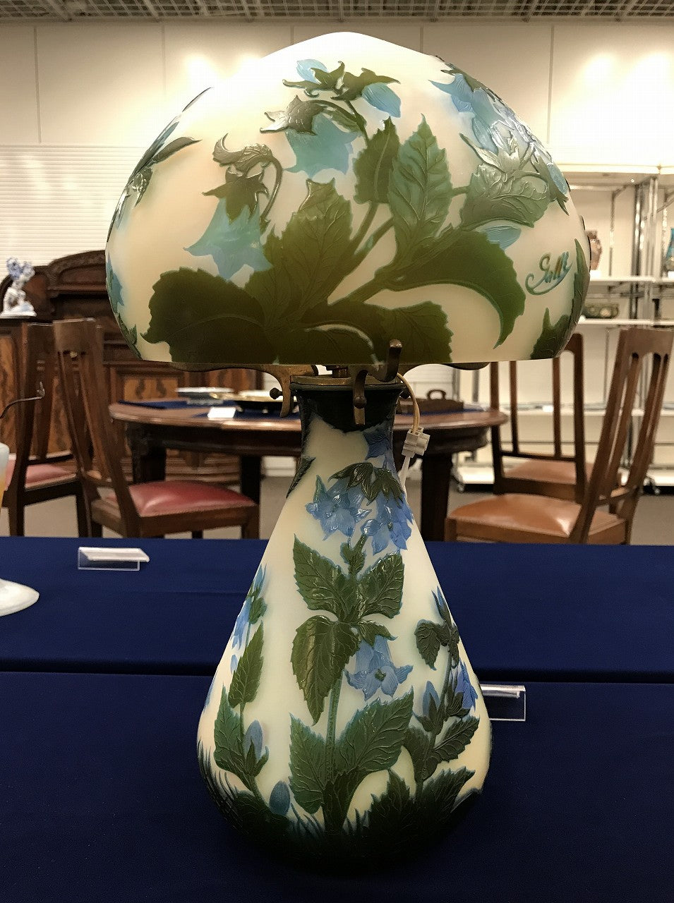 エミールガレ　リンドウの花のテーブルランプ