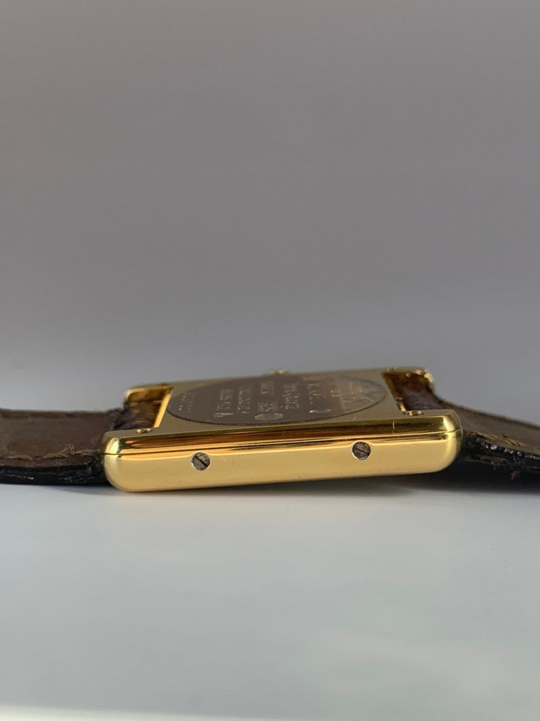 カルティエ 腕時計 マスト タンク ヴェルメイユ レディース 手巻き SV925 革ベルト