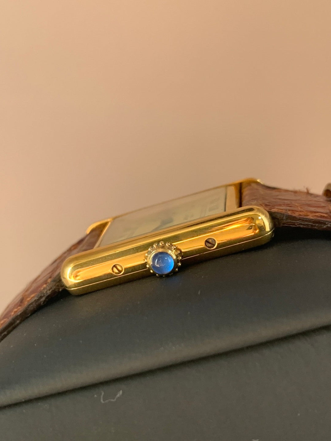 カルティエ 腕時計 マスト タンク ヴェルメイユ レディース 手巻き SV925 革ベルト