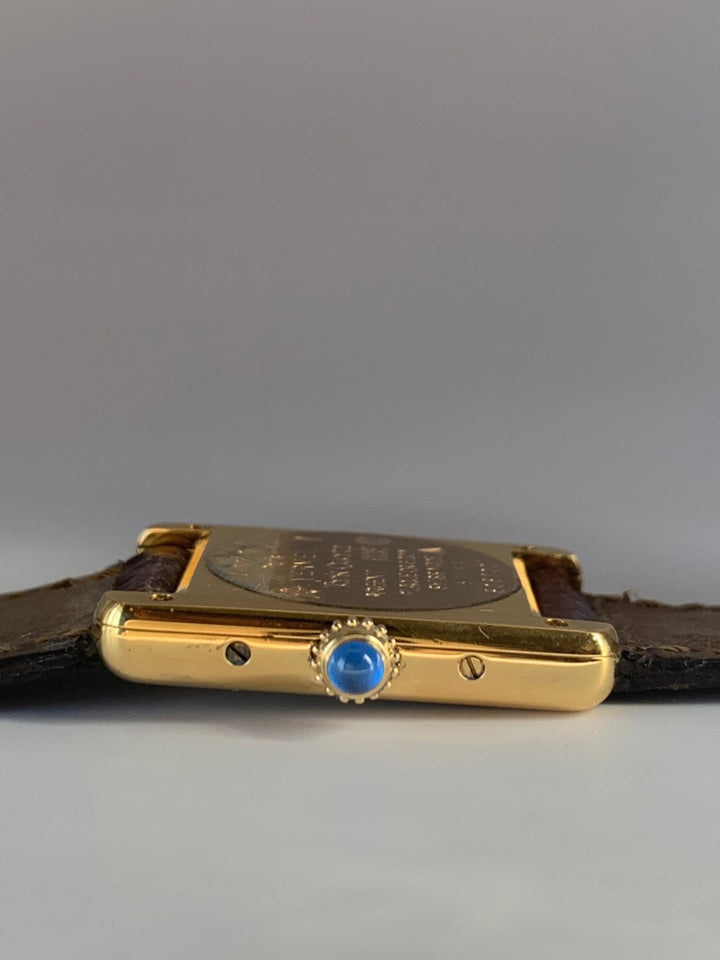 カルティエ 腕時計 マスト タンク ヴェルメイユ レディース 手巻き SV925 革ベルト