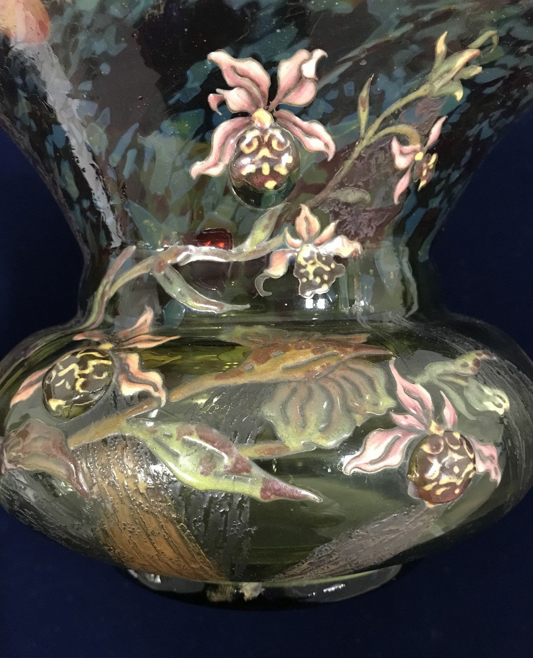 エミールガレ　初期作品　蘭の花の花瓶
