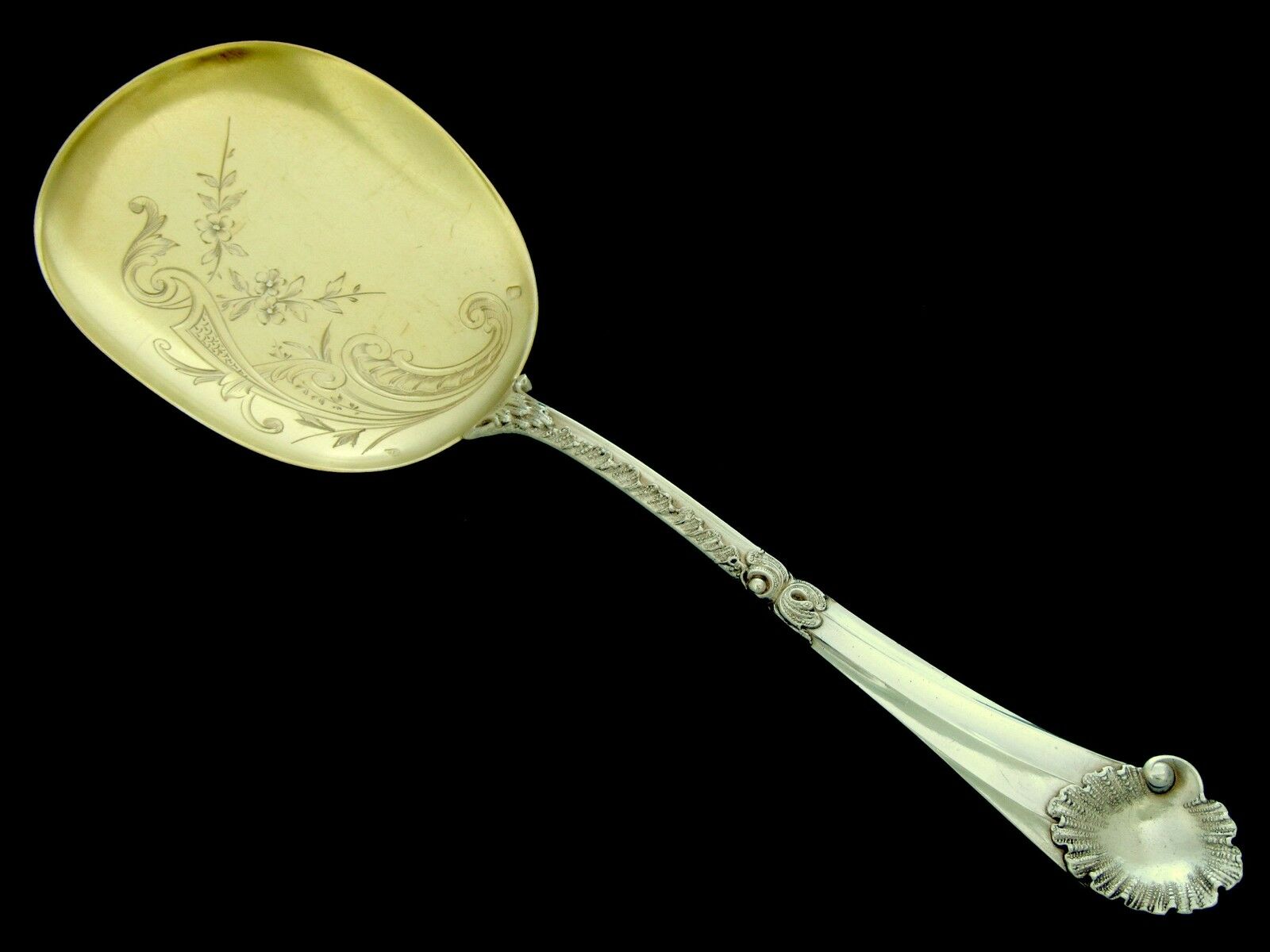 Soufflot （スフロ）フランス純銀&18金製 アイスクリームサーバー2本