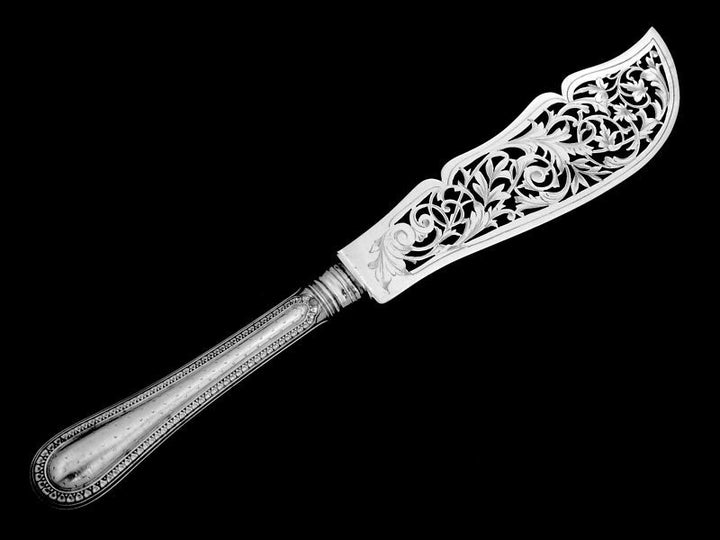 Antique French All Sterling Silver Large Serving Knife