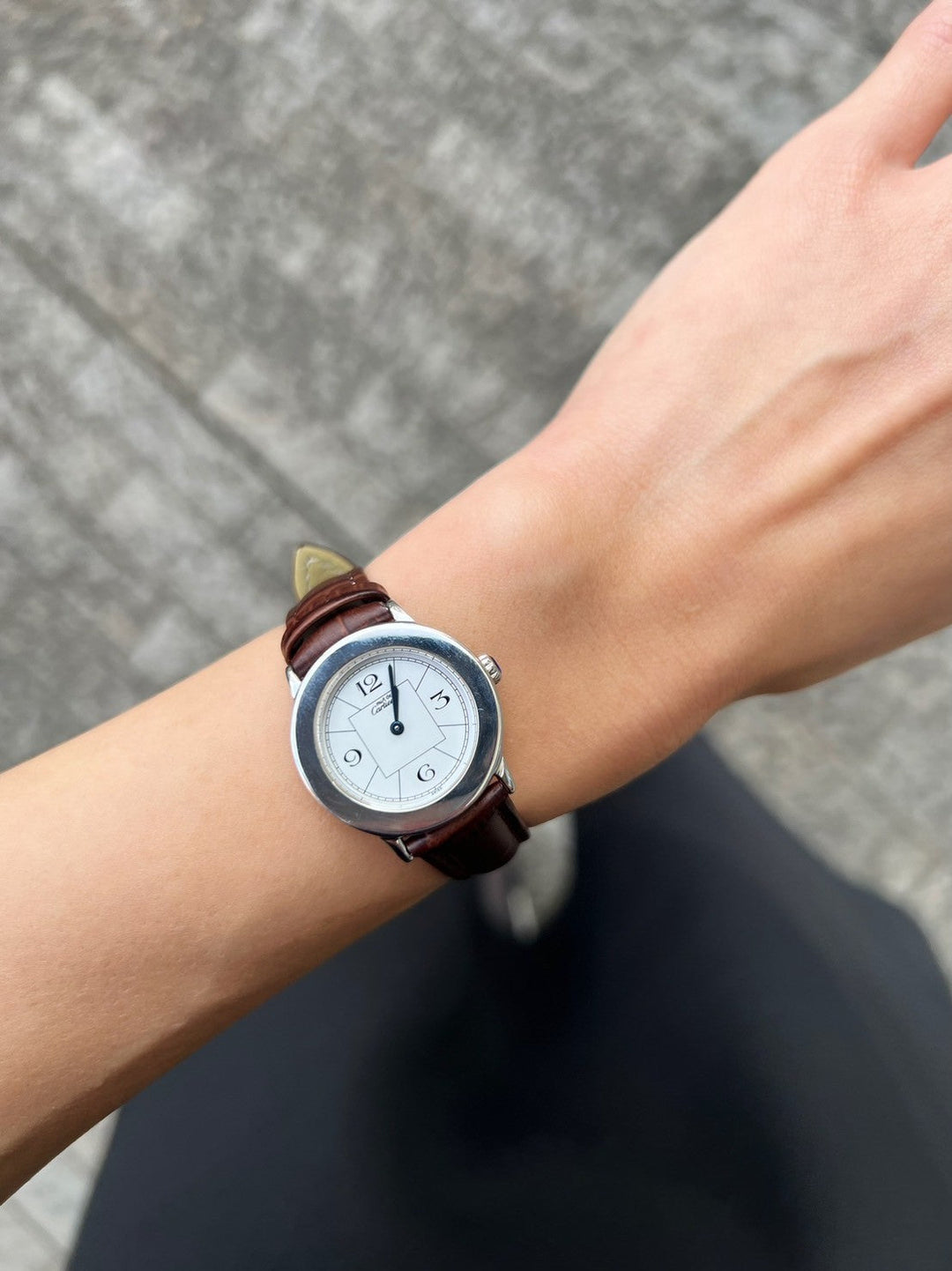 カルティエ　マストロンド　レディースラウンドウォッチ　クオーツモデル