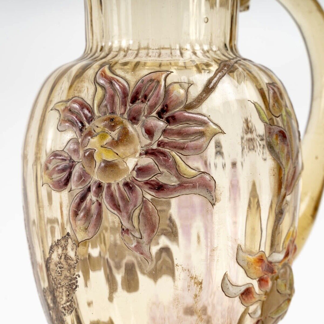 エミールガレ　初期作品　アプリカシオンのダリアの花の水差し