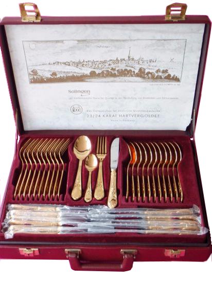 ００１　ゾーリンゲン　SBS 24K純金 高級カトラリー 70点セット