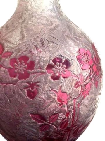 ３５０　オールドバカラ　エグランチエ　eglantier　アールヌーボー　花瓶