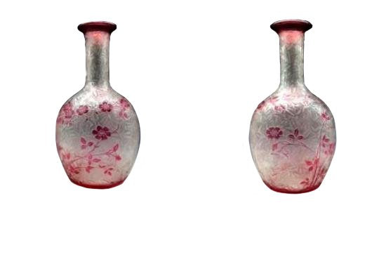 ３５０　オールドバカラ　エグランチエ　eglantier　アールヌーボー　花瓶