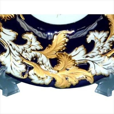 ０１６　マイセン 金彩リーフとブーケの飾り皿