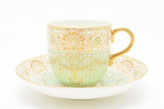 イギリス（英国）製 royal worcester ロイヤルウースター金彩ジュエル　カップ＆ソーサー　C/S