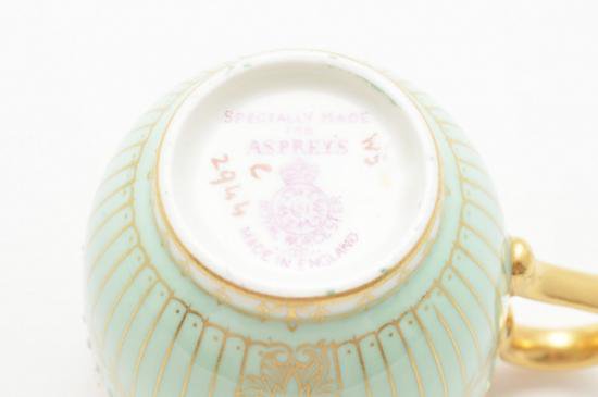 イギリス（英国）製 royal worcester ロイヤルウースター金彩ジュエル　カップ＆ソーサー　C/S