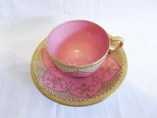 ０５３　ピンクジュエル　デミタスカップ＆ソーサー