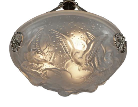 ００３　ミューラー兄弟　アンティークランプ　すずめのバスクシャンデリア