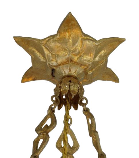 ００５　アンティークランプ　オレンジ　バスク　シャンデリア