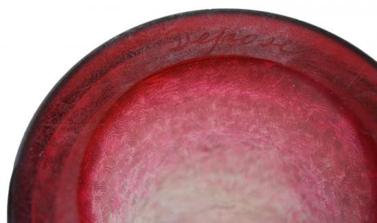 オールドバカラ　ピンクのエグランチエ技法の飾り花瓶