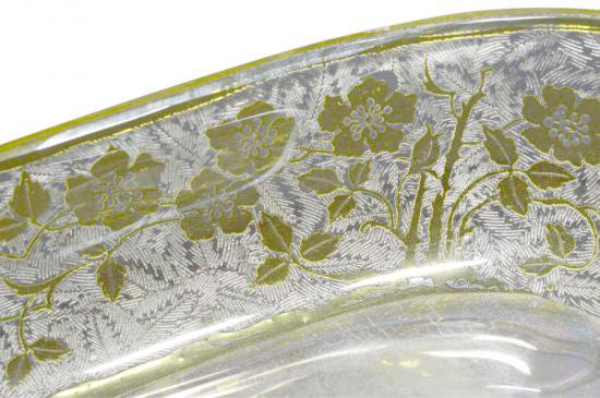 ３５２　オールド バカラ 大型エグランチエ 長皿 baccarat