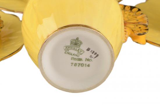 ００６　エイズレイ　コーヒーセット　バタフライ（蝶）の持ち手