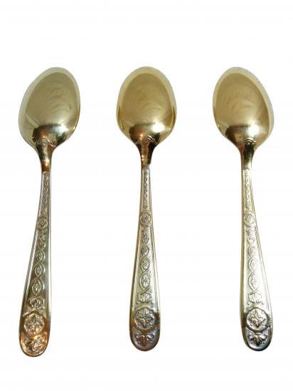 ０５５　クリストフル　２４金　ビレロイ　Christofle　スプーン３本セット