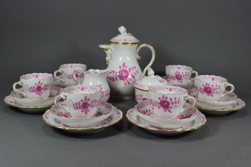 マイセン meissen インドの華 ピンク カップ プレート 6人用フルセット