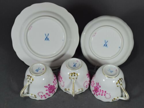 マイセン meissen インドの華 ピンク カップ プレート 6人用フルセット