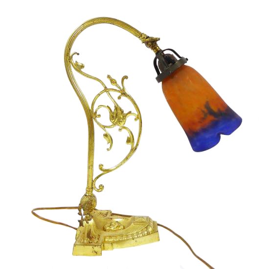 ０１１　ミューラー兄弟　アンティークランプ　ステンドランプ