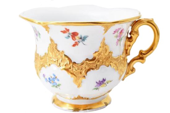 マイセン Bフォーム グランツ小花 コバルトtrio ファイファー期