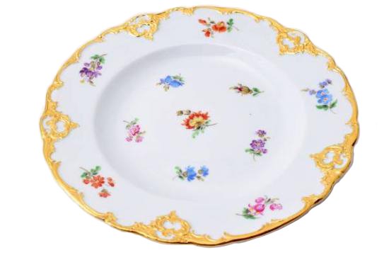 マイセン Bフォーム グランツ小花 コバルトtrio ファイファー期