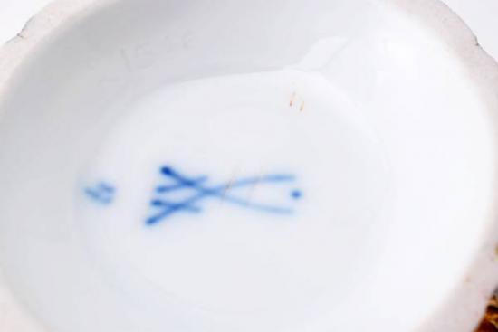 マイセン Bフォーム グランツ小花 コバルトtrio ファイファー期