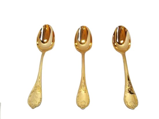０５９　クリストフル ゴールド マルリー スプーン ３本セットChristofle