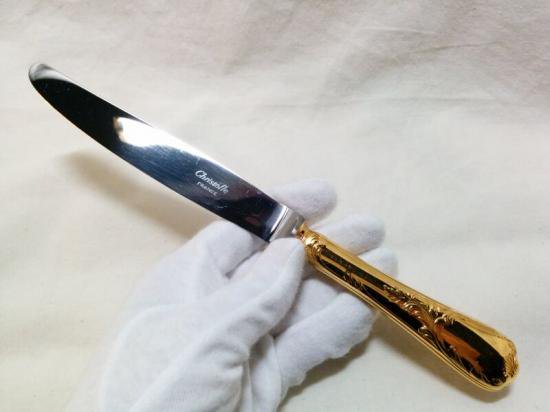 ０６１　クリストフル ゴールド マルリー ナイフ ３本セットChristofle