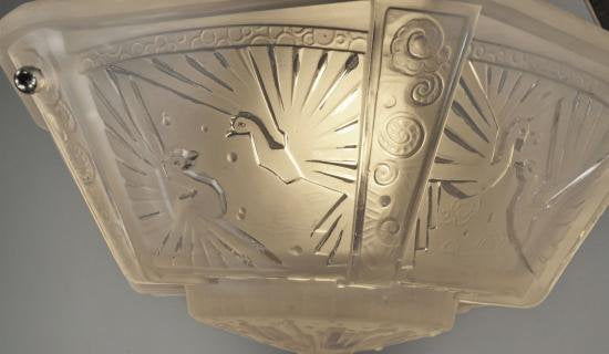 ０１５　アンティークランプ　フランス　アールデコ　シャンデリア