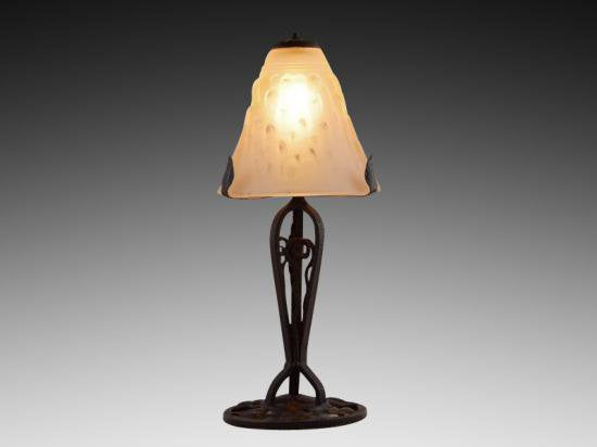 ０１８　アンティークランプ　フランス　アールデコ　テーブルランプ