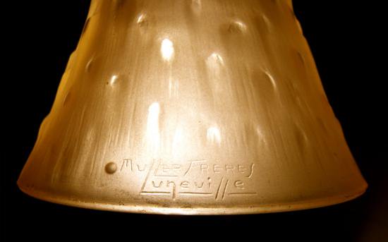 ０１８　アンティークランプ　フランス　アールデコ　テーブルランプ