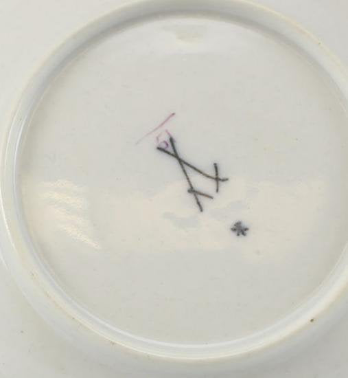 ０１５　マイセン meissen カップ＆ソーサー(薔薇の絵柄)1800年代の作品 マルコリーニ