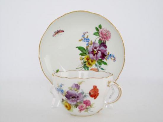 ０３２　マイセン meissen ５つ花のティーカップ＆ソーサーセット