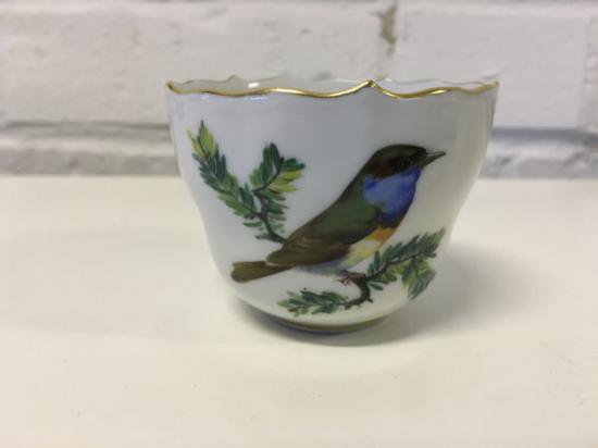 ０３７　マイセン meissen　デミタスカップ＆ソーサー(鳥と虫の絵柄)