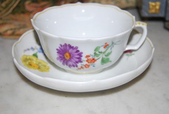 ０４２　マイセン meissen ２つ花のコーヒーカップ＆ソーサー