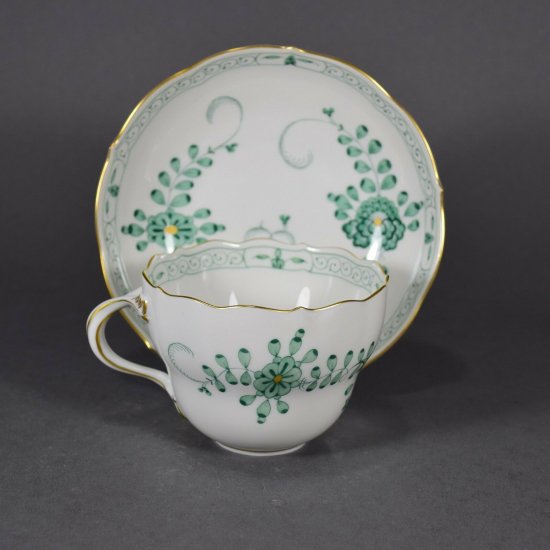 ０５４　１級品　マイセン meissen インドの華　グリーンカップ＆ソーサー