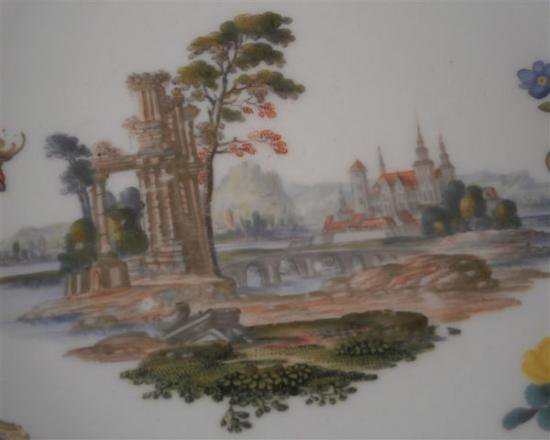 ０６９　マイセン meissen　カップ＆ソーサー(風景画の絵柄)