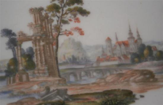 ０６９　マイセン meissen　カップ＆ソーサー(風景画の絵柄)